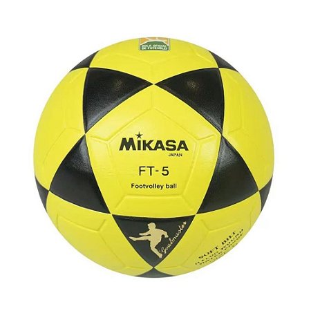 Bola de Futevôlei Mikasa FT-5 Oficial Amarelo Preto Altinha