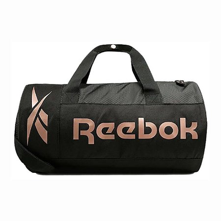 Bolsa Mala Reebok Dayley Duffle 22L Unissex Preto Dourado