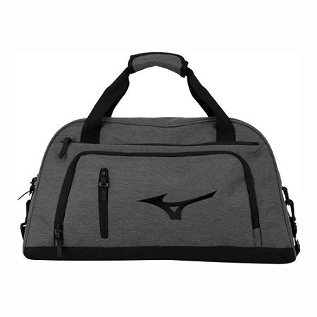 Mala Bolsa Mizuno Gym 29 Litros Unissex Cinza Preto Treinos