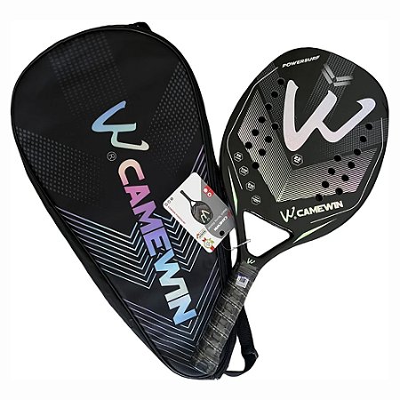 Raquete de Beach Tennis Camewin em Carbono 3k PowerSurf