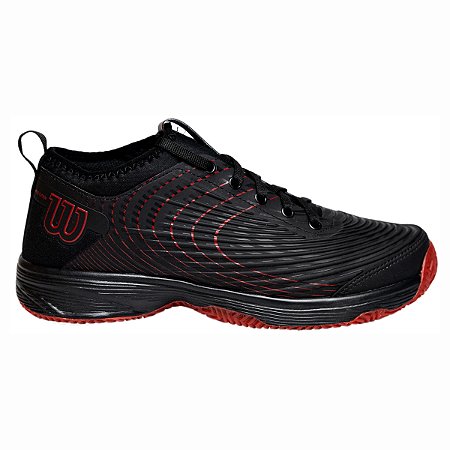 Tênis Wilson Pro Open 3.0 Clay Court Unissex Preto Vermelho
