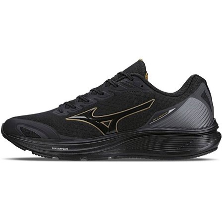 Tênis Mizuno Atlantis Unissex Preto Dourado