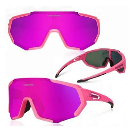 Óculos Esportivo Bike Corrida 3 Lentes  Queshark