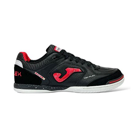 Chuteira Futsal Joma Top Flex Unissex Preto Vermelho