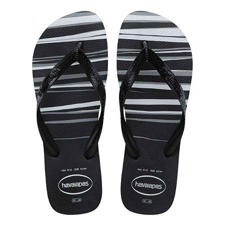 Chinelo Havaianas Top Basic Unissex Preto Branco