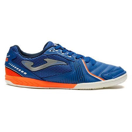 Chuteira Futsal Joma Dribling Unissex Azul Laranja
