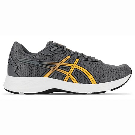 Tênis Asics Raiden 4 Unissex Cinza Laranja Branco