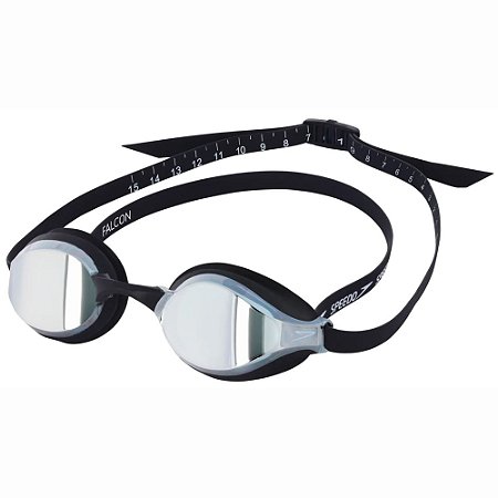Óculos de Natação Speedo Falcon Preto Fumê Espelhado Unissex