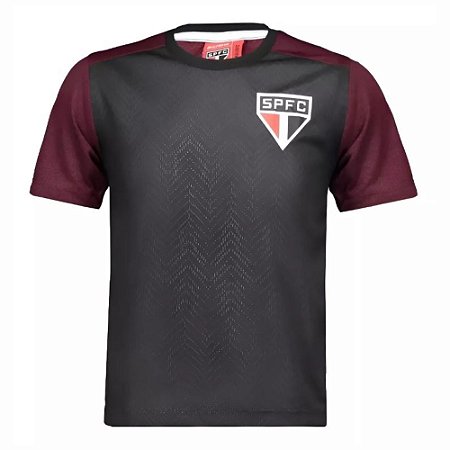 Camiseta São Paulo Rede Preto Vinho Oficial Licenciada