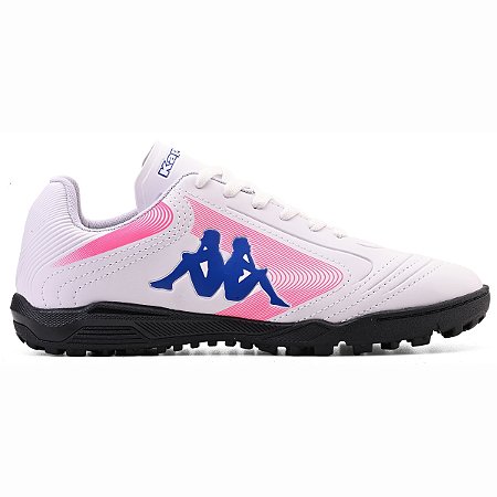 Chuteira Society Kappa Napoli Unissex Branco Rosa Azul
