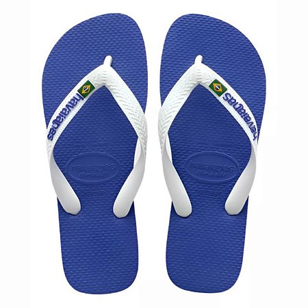Chinelo Havaianas Brasil Logo Unissex Azul Naval