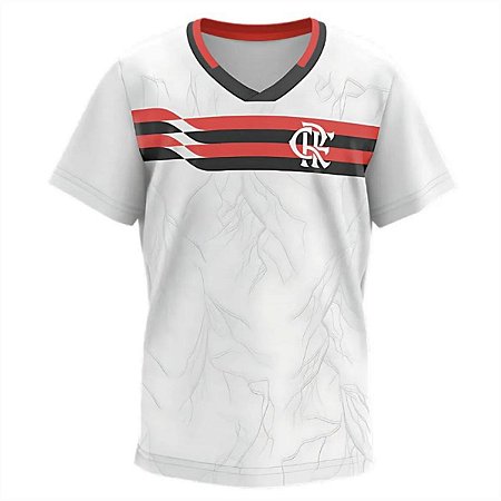 Camiseta Flamengo Origem Unissex Branca Oficial Licenciada