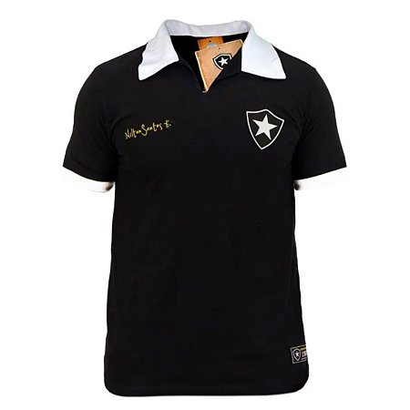 Camisa Botafogo Nilton Santos Retrô Preto Oficial Licenciada
