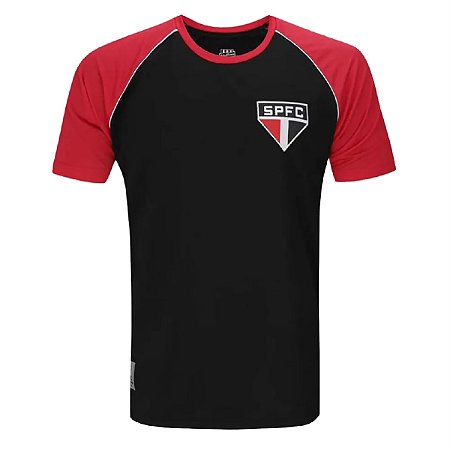 Camiseta São Paulo Basic Preto Oficial Licenciada