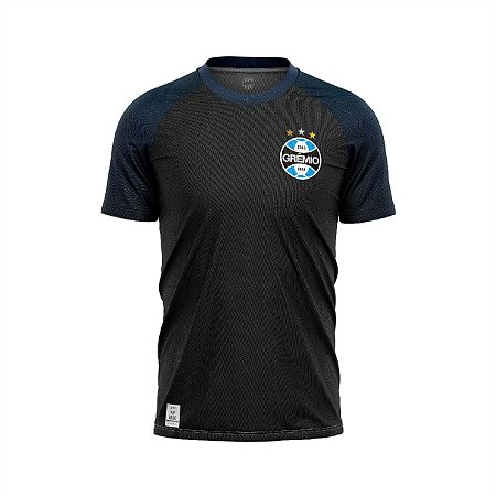 Camiseta Grêmio Basic Preto Retro Mania Oficial Licenciada