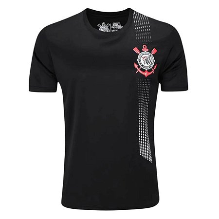 Camiseta Corinthians Fitness Preto Oficial Licenciada