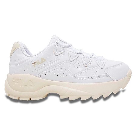 Tênis Fila Evolux Feminino Branco Bege Casual Urbano