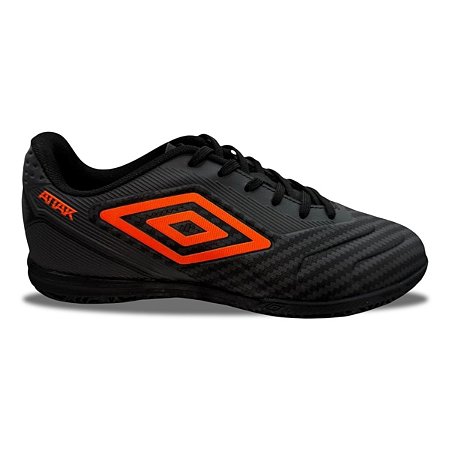Chuteira Tênis Futsal Umbro Attak III Original Preto Laranja