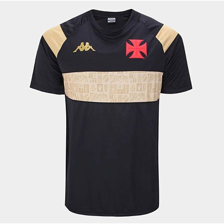 Camisa Vasco Supporter Cuts Preto Oficial Licenciada Kappa