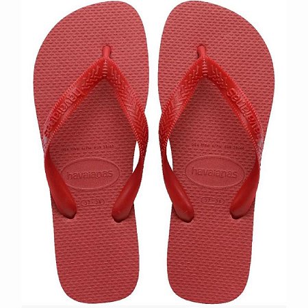 Chinelo Sandália Havaianas Top Unissex Vermelho Apache