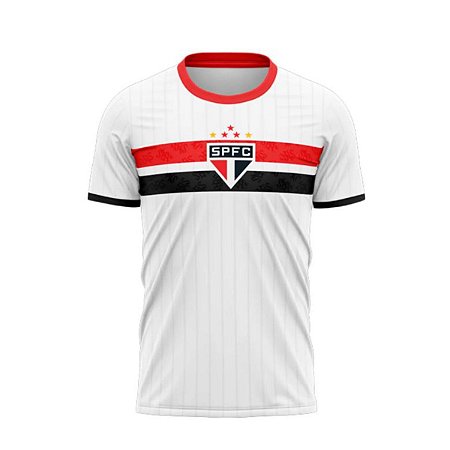 Camisa São Paulo Stencil Unissex Branco Oficial Licenciada