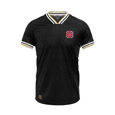 Camisa Vasco da Gama 1974 Jacguard Preto Oficial Licenciada