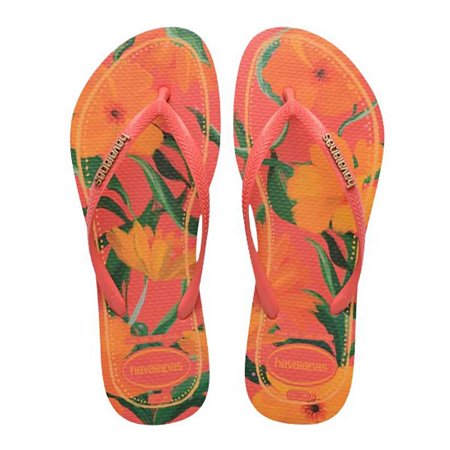 Chinelo Havaianas Slim Tropical Feminino Rosa