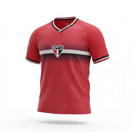 Camisa São Paulo Screen Vermelho Unissex Oficial Licenciada