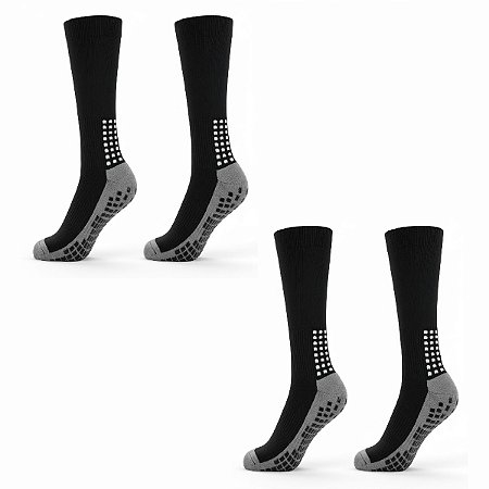 Kit 2 Pares Meião Socks Antiderrapante Futebol Contra Torção