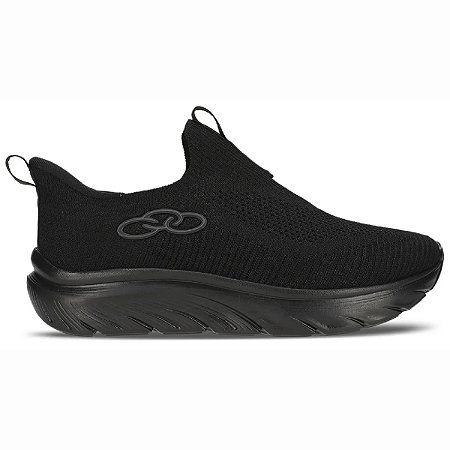 Tênis Olympikus Clic Masculino Preto Caminhada Slip On Leve