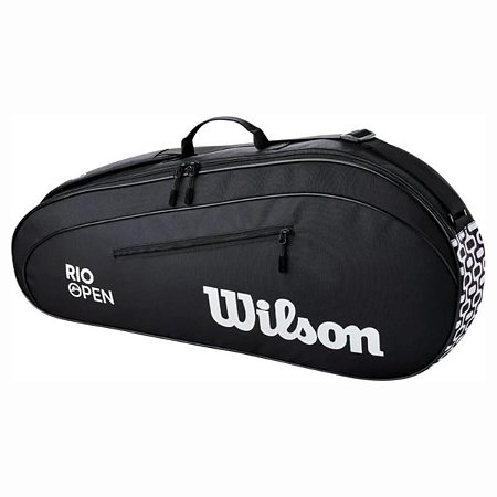 Raqueteira Wilson Team X3 Rio Open 2026 Preto 3 Raquetes