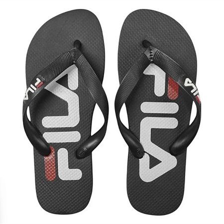 Chinelo Fila Fingers Unissex Preto Dia a Dia Confortável
