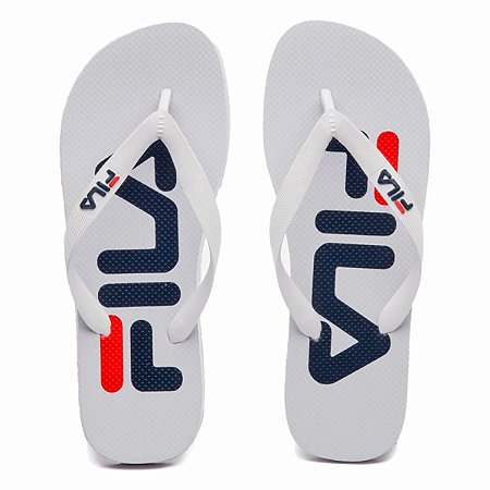 Chinelo Fila Fingers Unissex Branco Dia a Dia Confortável