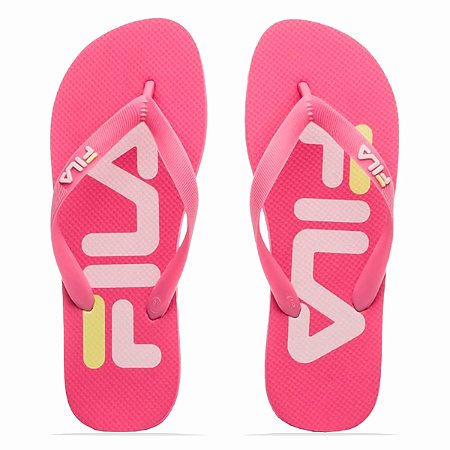 Chinelo Fila Fingers Unissex Rosa Dia a Dia Confortável