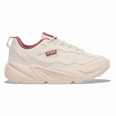 Tênis Fila Street Fit 3 Feminino Bege Vinho Urbano Casual