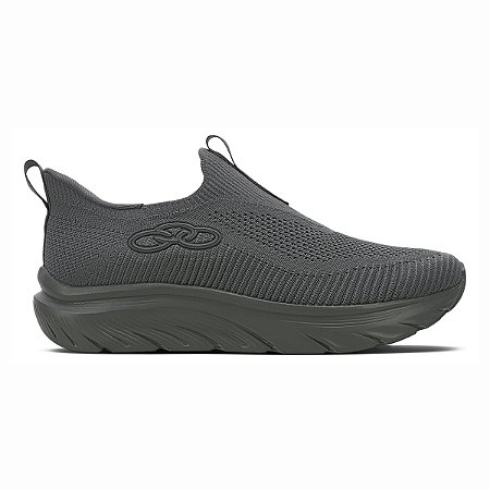 Tênis Olympikus Clic Masculino Chumbo Caminhada Slip On Leve