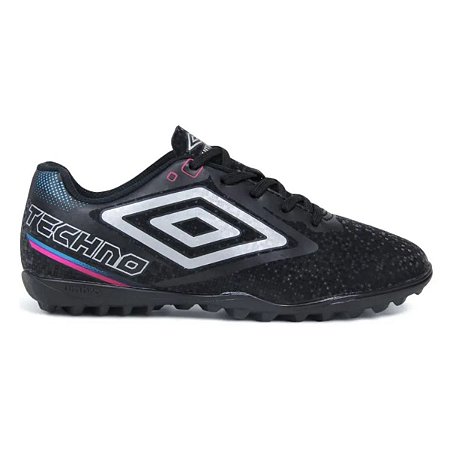 Chuteira Society Umbro Techno II Infantil Preto Azul