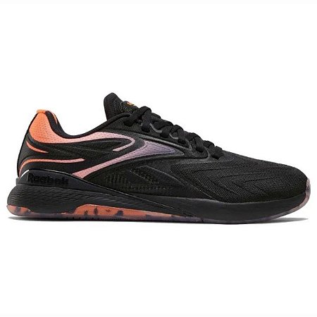 Tênis Reebok Nano X5 Unissex Preto Laranja Treinos Cross