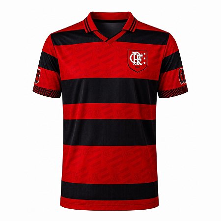 Camisa Flamengo Retro 1996 Preto Vermelho Oficial Licenciada