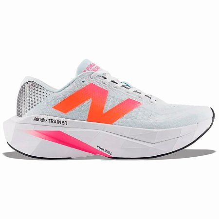 Tênis New Balance Fuelcell Supercomp Trainer V3 Branco Rosa