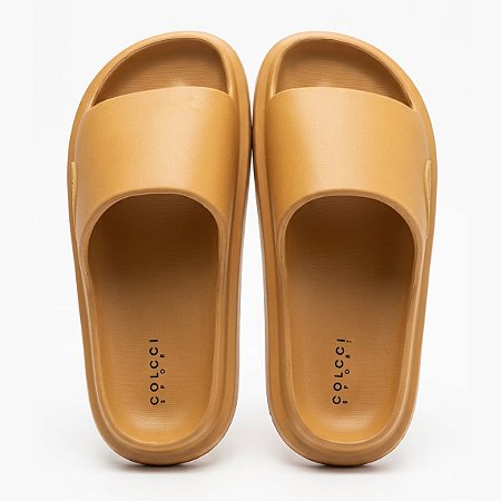 Chinelo Colcci Nuvem Sport Slide Unissex Marrom Confortável