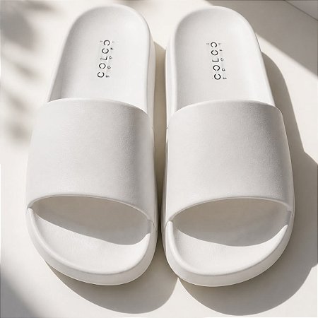 Chinelo Colcci Nuvem Cloud Slide Unissex Off White Dia a Dia