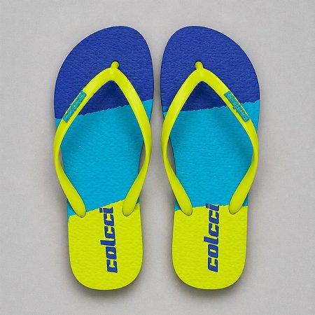 Chinelo Sandália Colcci Blend Unissex Casual Tiras Verdes