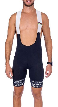 Bretelle Ciclismo - Supreme Preto Branco - Masculino - Woom