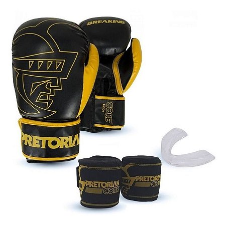 Kit Luvas Linha Core - Boxe Muay Thai - Pretorian