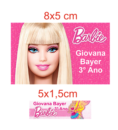 Etiqueta Escolar Personalizada (KIT 01 - Adesivo Brilho)