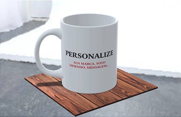 Caneca de Cerâmica Branca para Personalizar