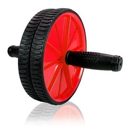 Roda Abdominal Rolo De Exercicios Lombar Vermelho