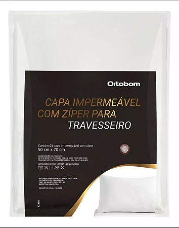 Kit 2 Capa para Travesseiro Impermeável 50x70cm Ortobom
