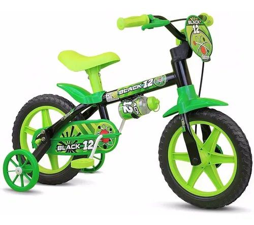 bicicleta aro 12 infantil black nathor